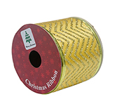 Cinta Navideña Oro Zic Zac 2.1/2x10YDS