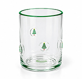 Vaso de Vidrio Decor Navideño Árbol Verde 410ml