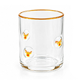 Vaso de Vidrio Decor Navideño Reno Café 410ml