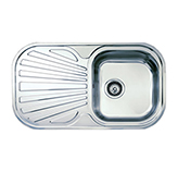 Lavacopa Stylo 1 Pozo con Escurridor Reversible de Acero Inoxidable 83x48cm Teka