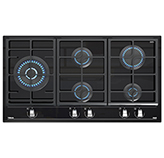 Cocina a Gas con 4 Quemadores + 1 Triple Llama Vitrocerámica de 87x51cm Teka