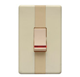 Interruptor Beige con Luz Piloto Argento Lumicino