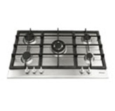 Cocina a Gas con 4 Quemadores + 1 Triple Llama de Acero Inoxidable 86x50cm  Mastermaid