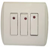 Interruptor Doble + 1 Conmutador 3 Vías Con Luz Modus Plus