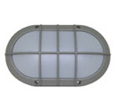 Lámpara de pared para exterior Aluminio Oxidal Ovalda con Rejillas en Mate
