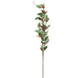 Rama Navideña Hojas y Cerezo 68cm