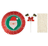 Pirutín Navideño con Letrero y Granillo Santa 24 Piezas Wilton