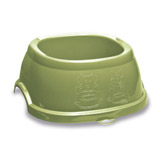 Plato para Mascotas Break Celeste y Verde Stefanplas