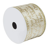 Cinta Navideña Surtida Oro Beige 2 1/2