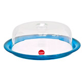 Porta Torta Turquesa con Tapa Transparente Omada