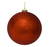 Bola Navideña Grande Roja Escarchada 15cm