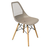Silla Orb con Patas de Madera Habano