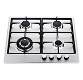 Cocina a Gas con 3 Quemadores + 1 Triple Llama de Acero Inoxidable de 58x50cm Mastermaid CREA