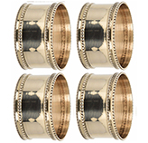 Anillo Porta Servilleta Corona Oro 4 Piezas