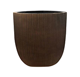 Porta Macetero Pliegues Café 32cm