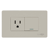 Interruptor Toma Polarizado Volga Beige 10A/15A