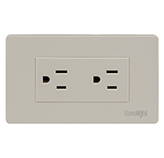Tomacorriente Polarizado Doble Volga Beige
