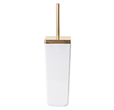 Porta Cepillo para Inodoro Toskana Blanco Dorado PrimaNova