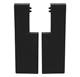 Sujetador Frontal de Panel para Riel Flowbox Negro
