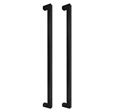 Manillón Doble para Puerta de Vidrio y Madera 30x1200mm Negro