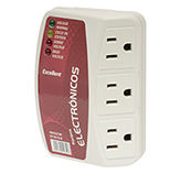 Protector de Voltaje de 3 Servicios para Equipos Electrónicos