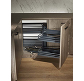 Despensa Extraible Gris Izquierda 48x(86-96)x56cm