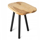 Mesa Lateral Tronco 43cm Patas de Metal