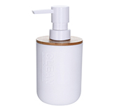 Dispensador de Jabón Líquido Blanco Bambú