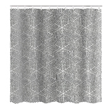 Cortina de Baño PVC Vinilo Blanca con Negro Cebra 180x180cm