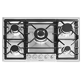 Cocina a Gas con 4 Quemadores +1 Triple Llama de 76x51cm Mastermaid