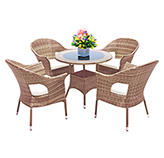 Comedor de Patio Natural 5 Piezas