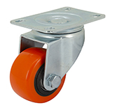 Garrucha Rueda PVC Naranja con Plataforma 2.5