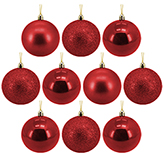Bola Navideña Rojo 7cm 10 Piezas