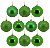 Bola Navideña Verde 7cm 10 Piezas