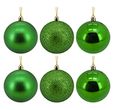 Bola Navideña Verde 8cm 6 Piezas