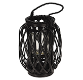 Portavelas Tejido Negro tipo Farol