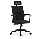 Silla con Espaldar Alto de Malla y con Cabecera