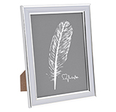 Portarretrato Blanco Filo Plata 18x12cm