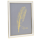 Portarretrato Blanco Filo Dorado 30x21cm