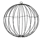 Globo Decorativo 40cm con Luz Led 120 Luz Amarilla