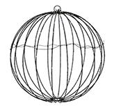 Globo Decorativo 30cm con Luz Led 120 Luz Amarilla