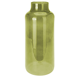 Florero Verde de Vidrio 35x14cm