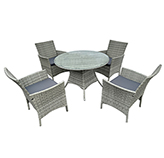 Comedor de Patio Paterni Gris 5 Piezas