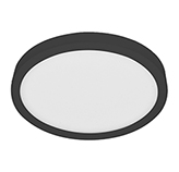 Panel LED Sobreponer Redondo Color Negro de 18W Luz 2700k