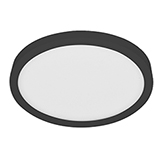 Panel LED Sobreponer Redondo Color Negro de 24W Luz 6000k