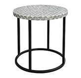Mesa Cantho Nácar 42x45cm Blanco Gris