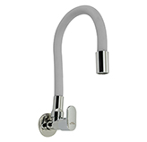 Grifería de Pared para Cocina Pico Flexible Blanco Cromo Vitta