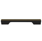 Tiradera Soro 192mm Negro Oro Oxido