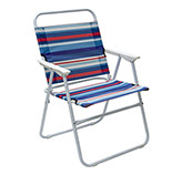 Silla Plegable Azul Rojo de Playa