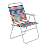 Silla Plegable Azul Naranja de Playa